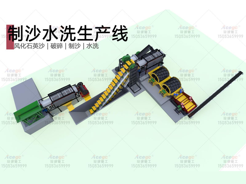 200T球磨破碎制沙水洗生產線